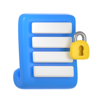 lock document 3d icon png