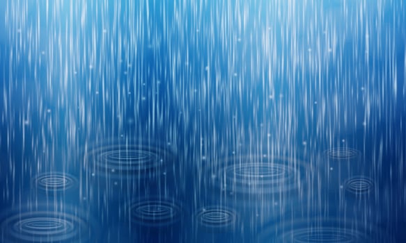 Heavy rain stripes pattern blue background. ripple water. vector