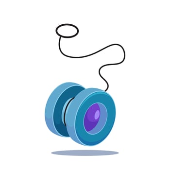 Blue yo-yo toy vector