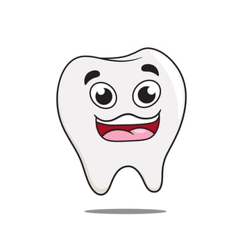 Cute toothy character with a big smile vector