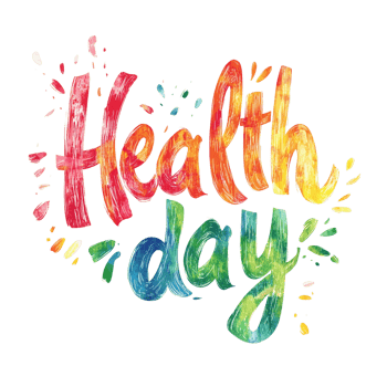 Health Day Lettering on transparent background png