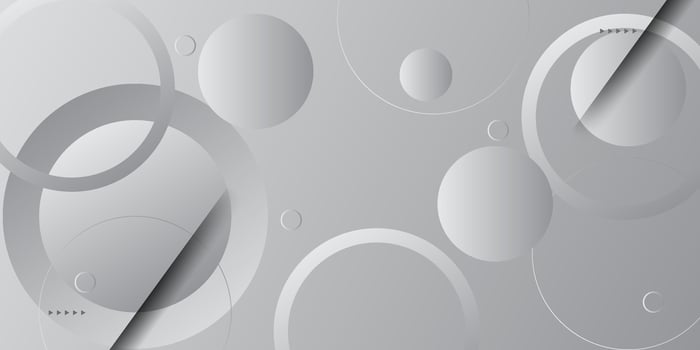 Abstract white background banner. White template banner with abstract design of circle background and geometric white light lines with gradient color. vector