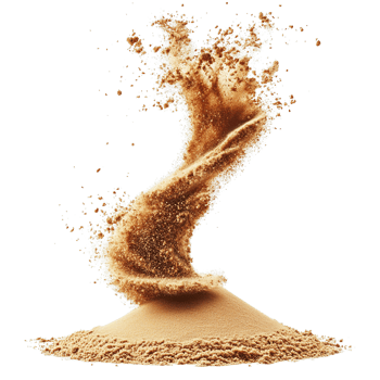 Sand Tornado Swirling with Force and Grace Isolated on Transparent Background png