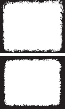 Grunge Border Frames bundle, Distressed and Jagged Rectangular Frames set for Artistic and Edgy Visual Projects vector