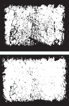 Vintage Grunge Border Frames Collection, Distressed and Jagged Rectangular Frames for Edgy and Dynamic Visual Projects set, vector