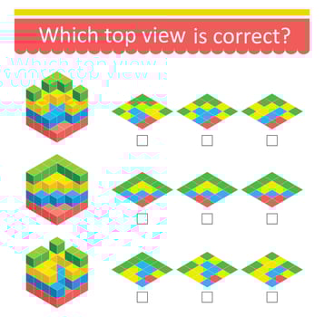 Puzzle game. IQ training test. vector