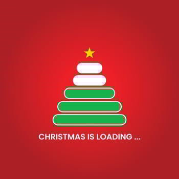Christmas loading bar. celebration realistic vector