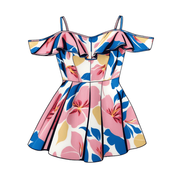 Dress with flowers on it png