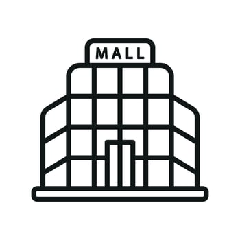 Mall icon a creative illustration perfect for retail or entertainment-themed projects vector