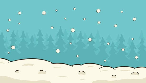 Winter background. Cartoon illustration vector