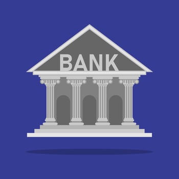 Bank building, Bank, Financial services, Business and financial concept background. Business vector