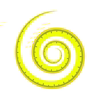 Spiral Roulette Construction Tool. Industrial Measure Tape vector