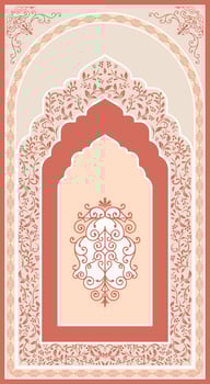 abstract floral vintage pattern prayer mat vector