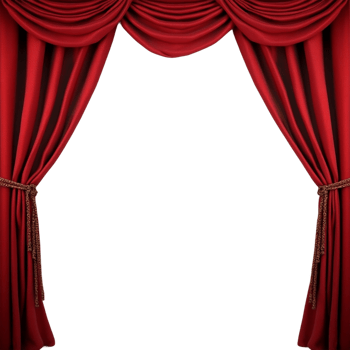 Red Curtain isolated on transparent background png
