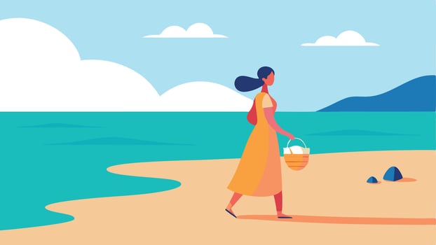 Women Walking on Peaceful Beach vector
