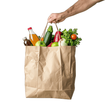 person's hand handling grocery transparent background png
