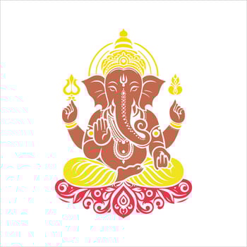 Lord Ganesh Free Colorful Silhouette Hindu God for Vinayaka Chavithi Ganesh Chaturthi Special vector