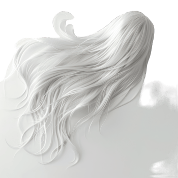 long white hair of a girl transparent background png