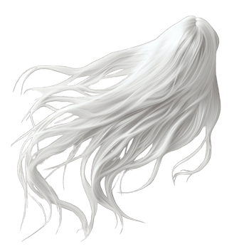 long white hair of a girl transparent background png