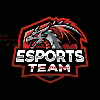 e sports team logo design vector