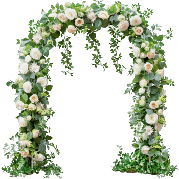 wedding entrance made of flowers transparent background png
