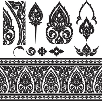 Traditional Thai art Ornament perfect for cultural projects graphic designs and decorative art vector