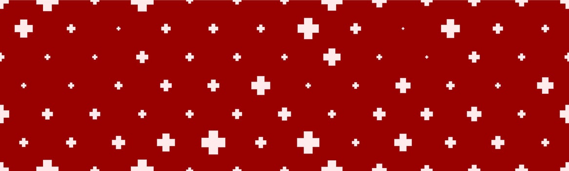 Seamless hospital background with plus symbols vector
