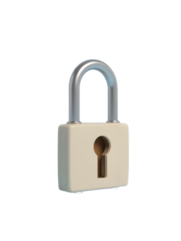 isolated realistic padlock for security png