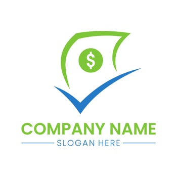 Financial company dollar bill emblem vector