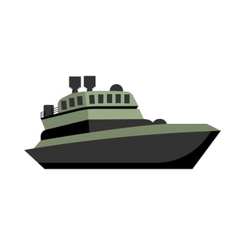 Military Boat Isometric vector