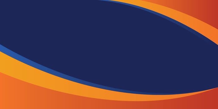 Abstract colorful blue orange curve background vector