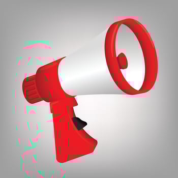 Red Megaphone abstract vector