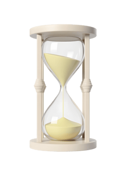 isolated vintage hourglass on blank background png