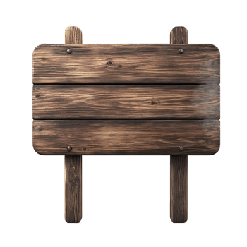 Rustic Wooden Signboard Blank Template png