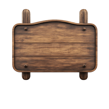Rustic Wooden Signboard Blank Template png