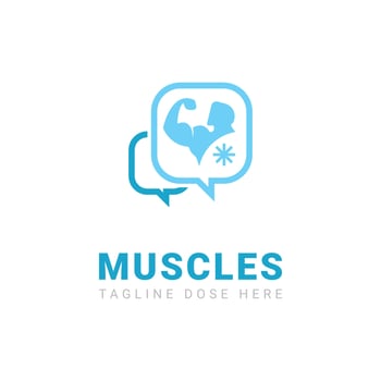 Logo Muscles talk, for businesses or applications, elegant and modern logo vector