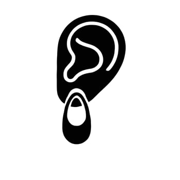 Ear icon isolated on white background vector