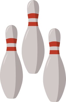 Three Bowling Kegel Illustration vector