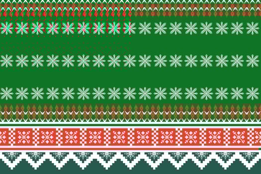 A green and white pattern with pixel patterns on the green background vector