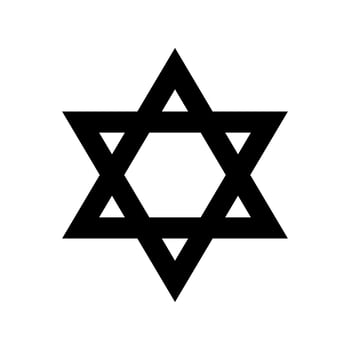Simple black Star of David vector