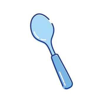 Spoon Icon Illustration with bright color palette in doddle style. Perfect for festive designs, invitations, new year event, and holiday themed projects. vector
