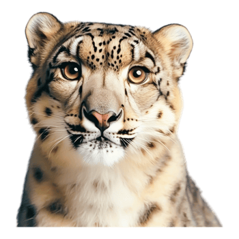 Close-Up of a Majestic Snow Leopard with Intense Gaze png