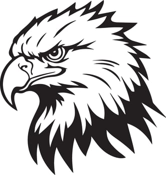 Eagle head silhouette illustration icon design vector