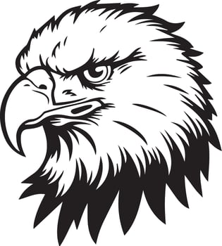 Regal Eagle Head Drawing vector
