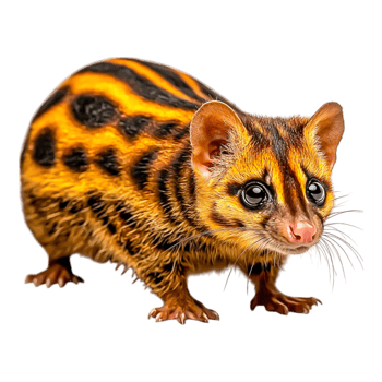 Vibrant Animal with Stripes and Spots in a Natural Setting png