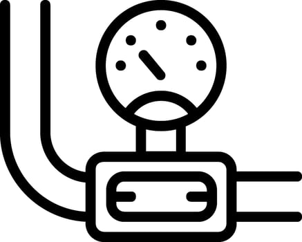 A black and white illustration of a gauge vector