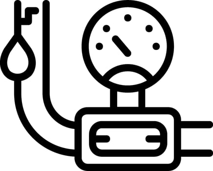 A black and white illustration of a gas meter vector