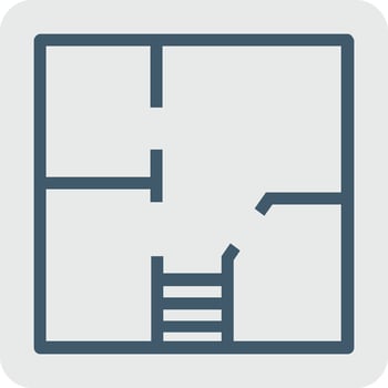 A stairway and a ladder icon vector