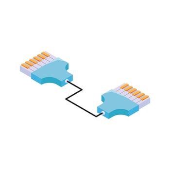 Ethernet cables for fast and reliable internet or network connections vector