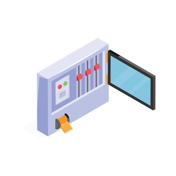 Have a look at this amazing icon of electrical panel in modern style vector